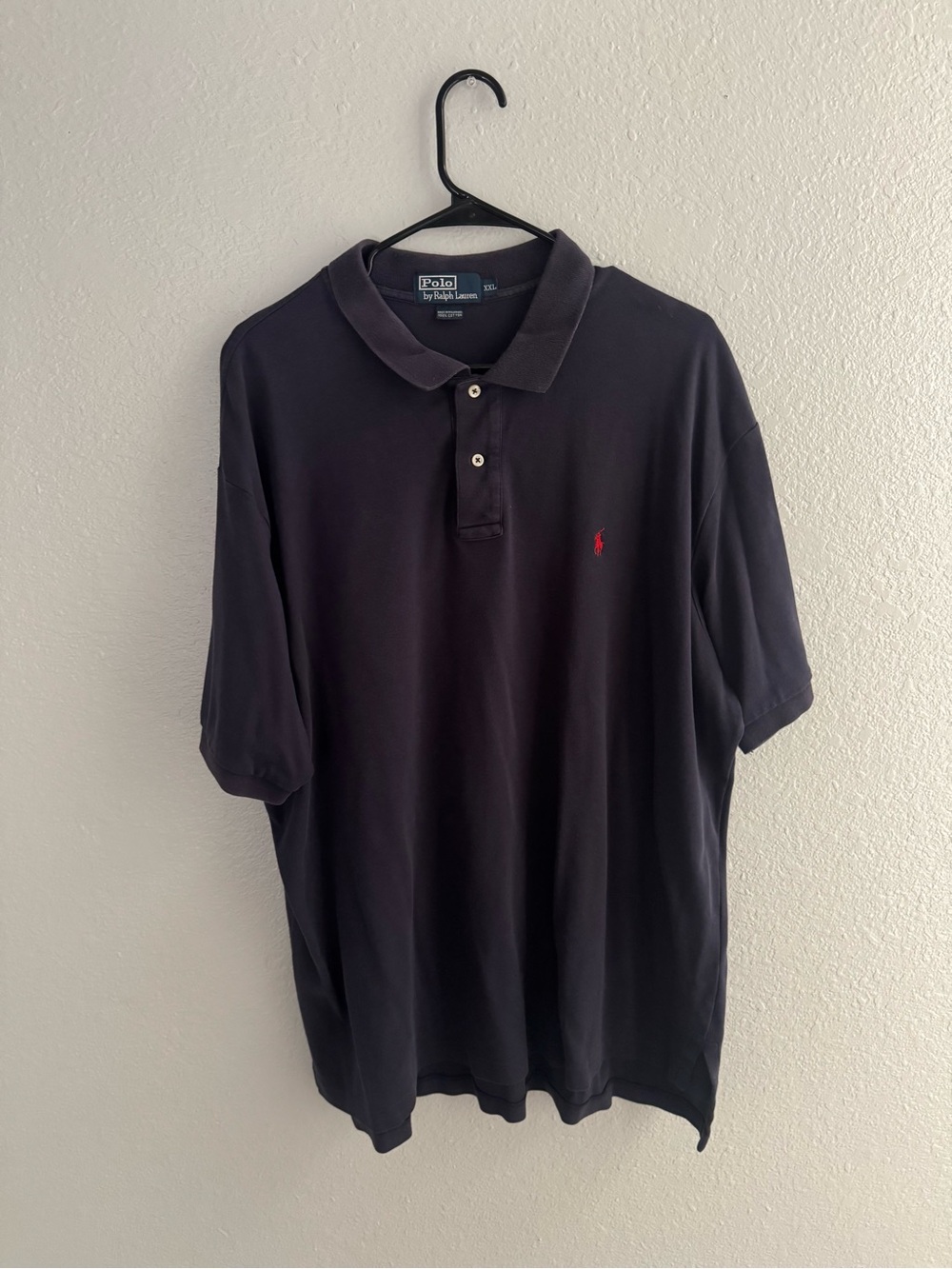 Ralph Lauren Black Polo with Red Pony Embroidery